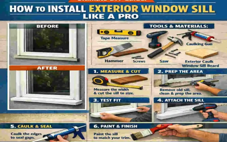 how to install exterior window sill