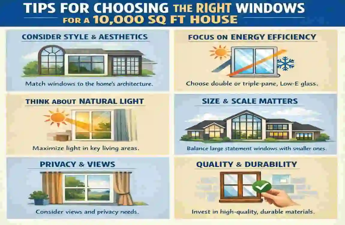 how many windows are in a 10000 square foot house