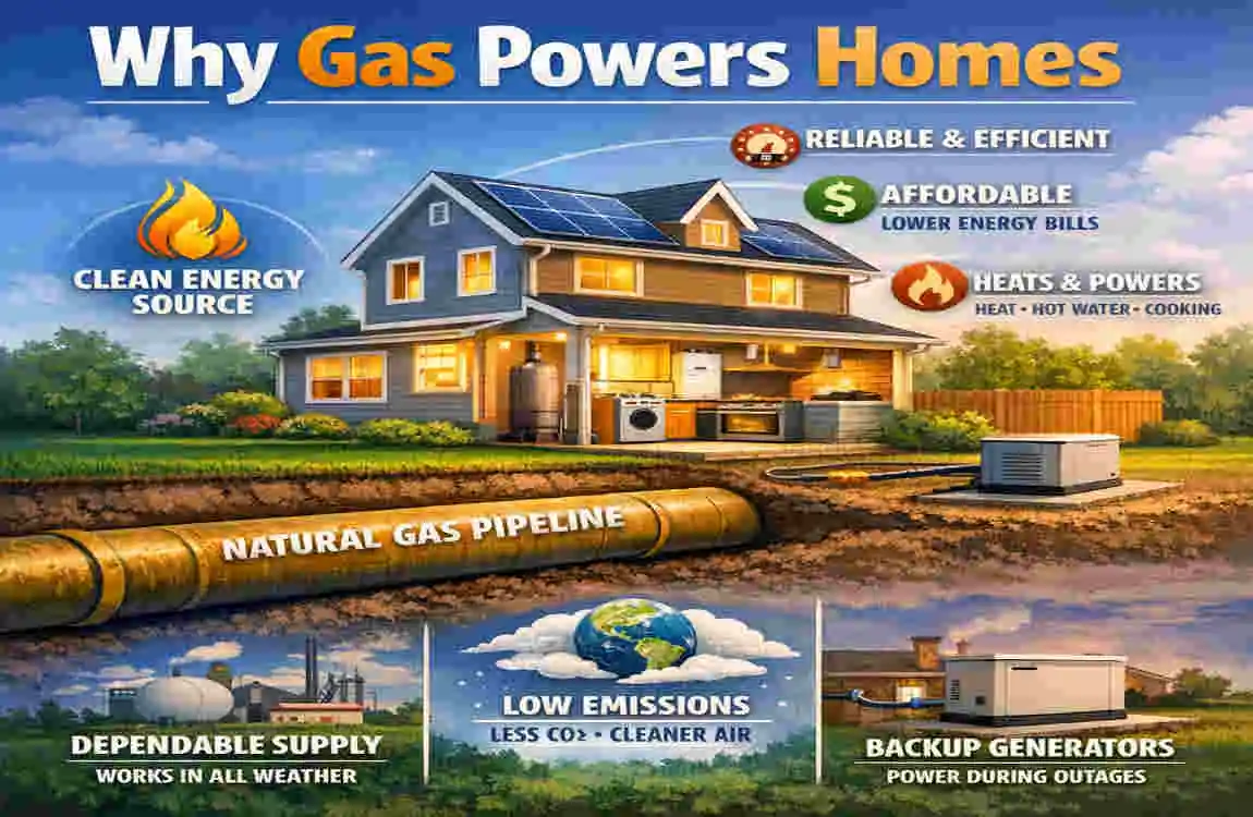 what uses gas in a house