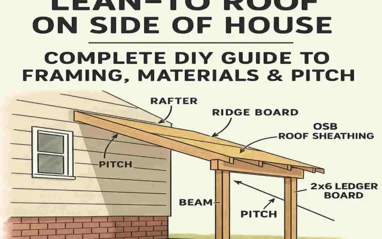 How to Build a Lean-To Roof on Side of House: Complete DIY Guide to Framing, Materials & Pitch