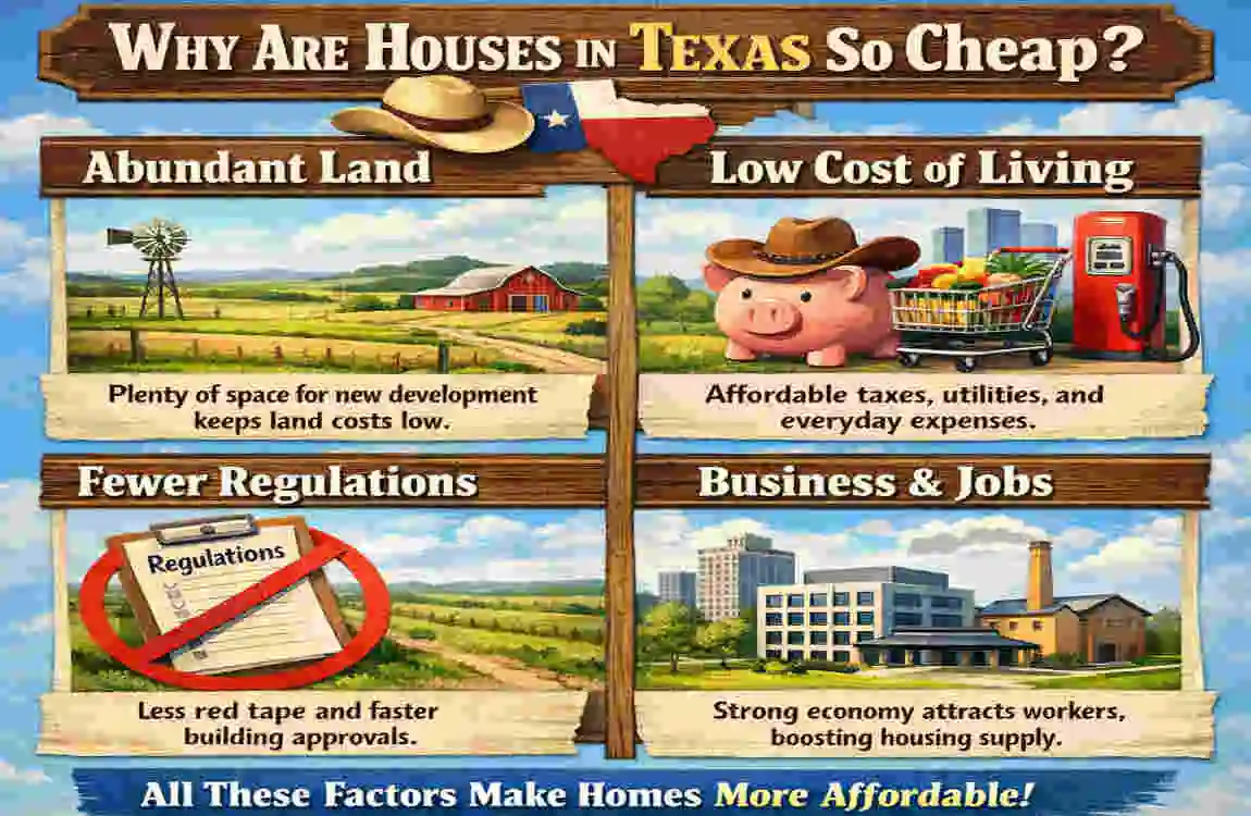 why are houses in texas so cheap