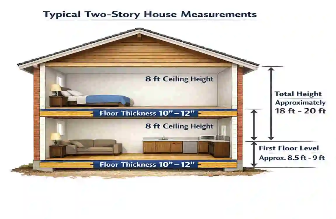 how high is a two storey house