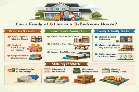 can a family of 6 live in a 3 bedroom house