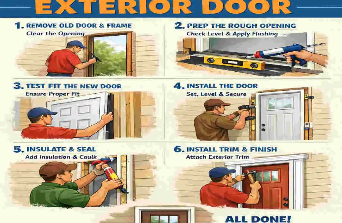 how to install an exterior door