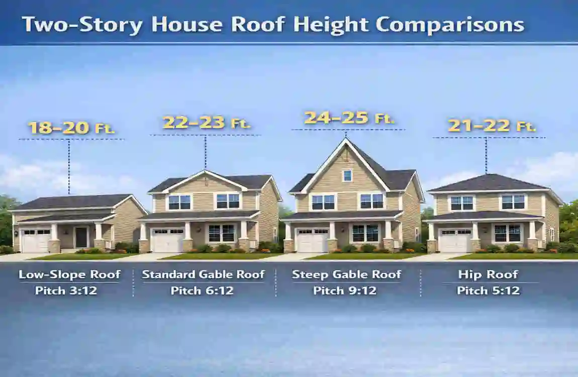 how tall is a 2 story house