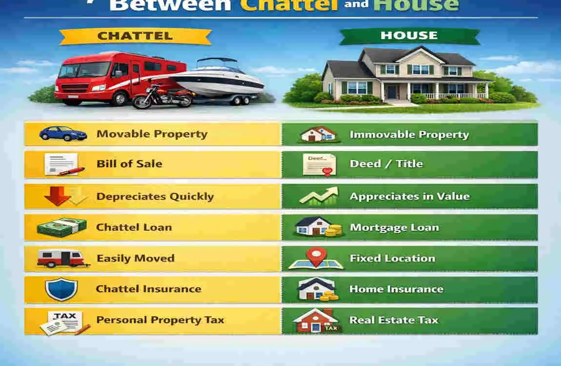 What is the difference between a chattel and a house?