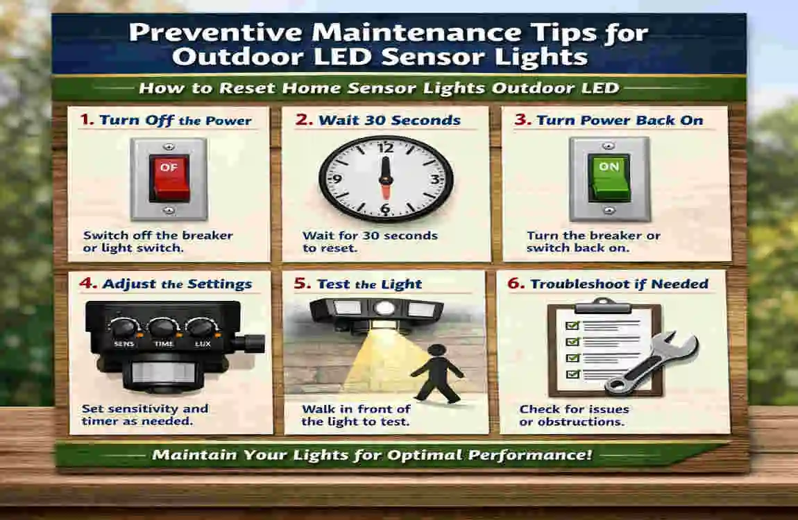 How to reset home sensor lights outdoor led
