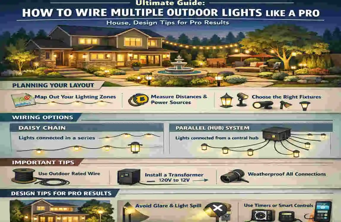 how to wire multiple outdoor lights