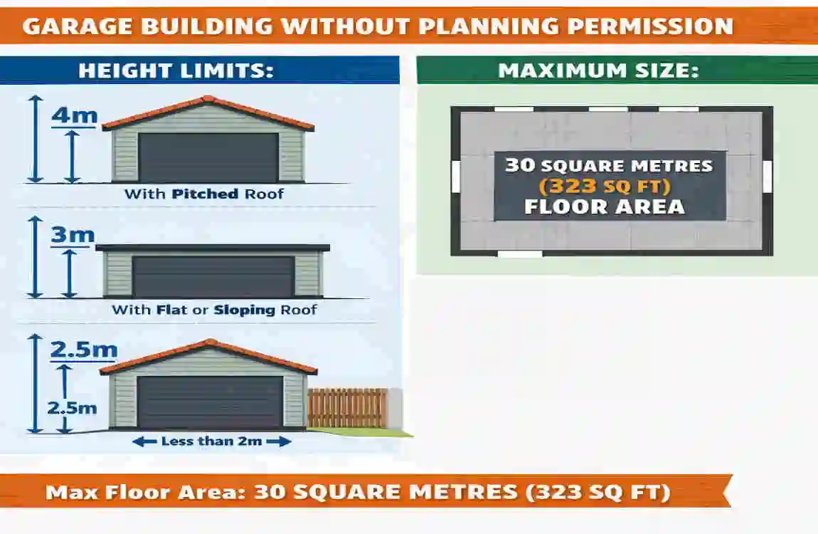 how big can a home garage be without planning permission