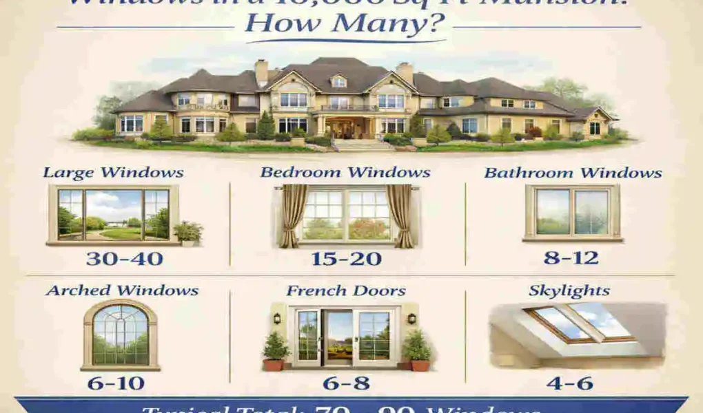 Windows in a 10,000 Sq Ft House: How Many?