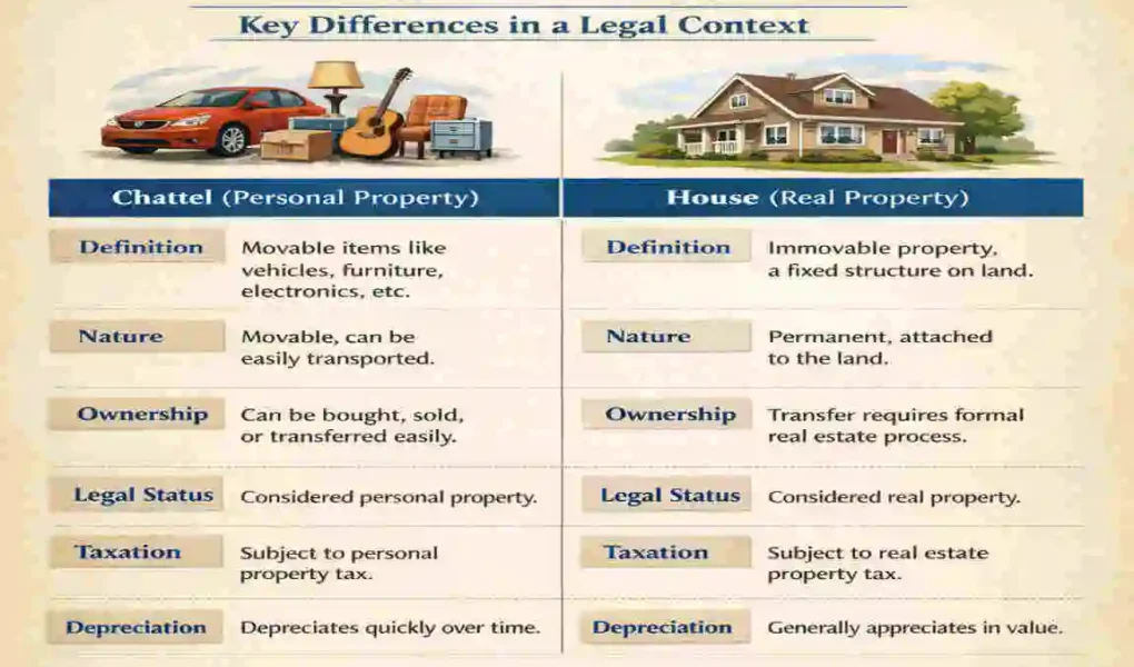 What is the difference between a chattel and a house?