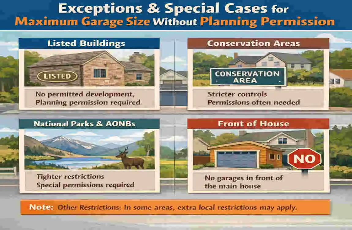 Max Garage Size: No UK Planning