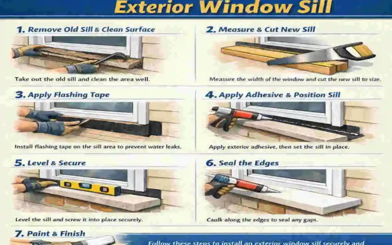 how to install exterior window sill