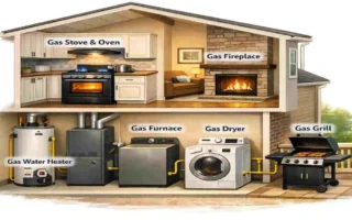 what uses gas in a house