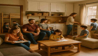 can a family of 6 live in a 3 bedroom house