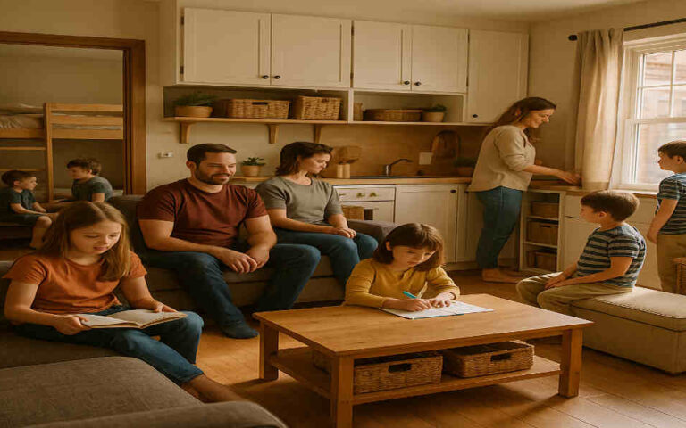 can a family of 6 live in a 3 bedroom house