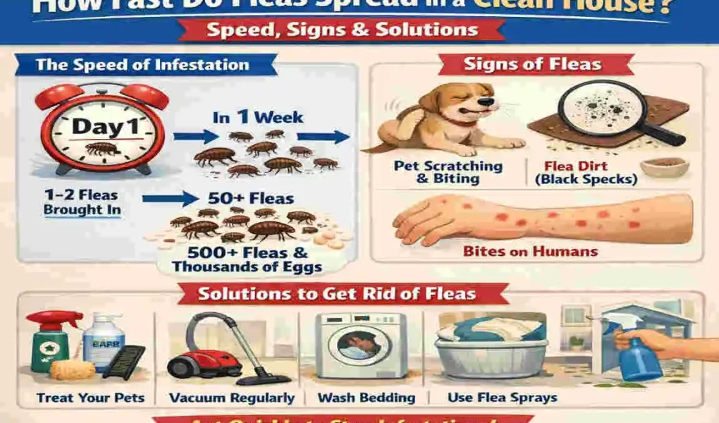 How Fast Do Fleas Spread in a Clean House? Speed, Signs & Solutions