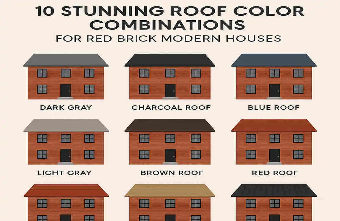 10 Stunning Roof Color Combinations for Red Brick Modern Houses: Expert Picks