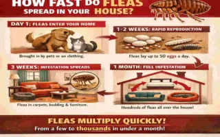 how fast do fleas spread in the house