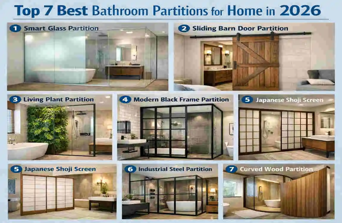 Best Bathroom Partitions for Home: Space-Saving Privacy Ideas