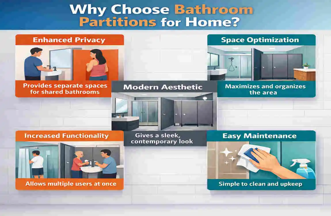 Best Bathroom Partitions for Home: Space-Saving Privacy Ideas