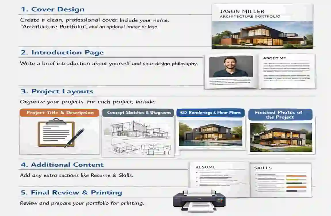 architecture house portfolio printing
