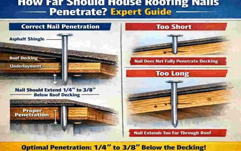 How Far Should House Roofing Nails Penetrate? Expert Guide