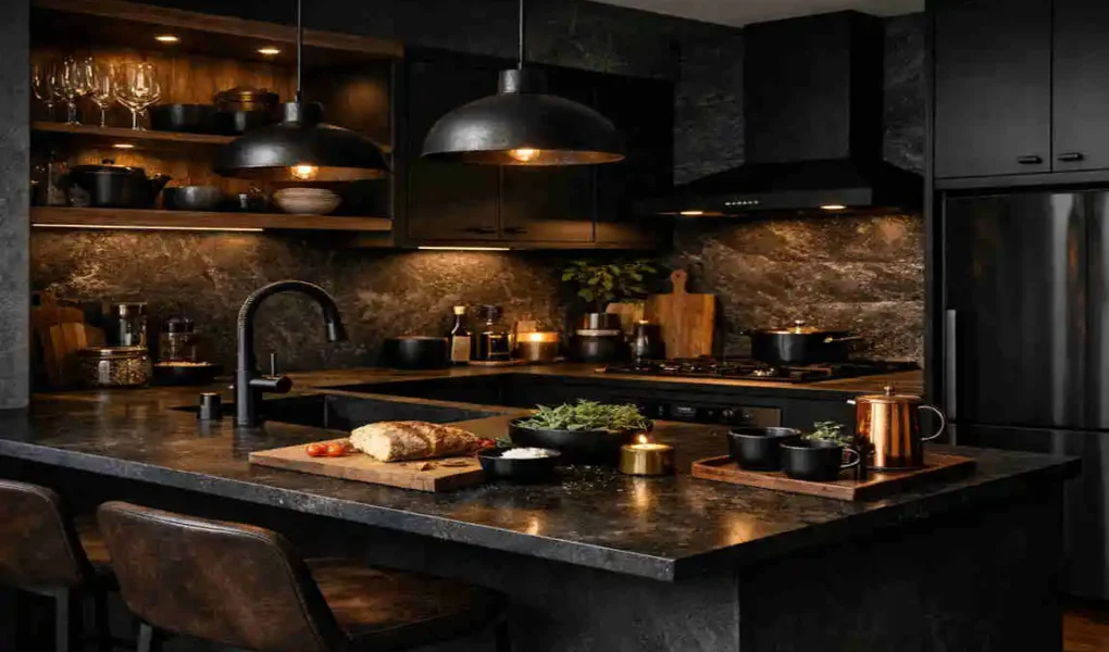 Dark Kitchen in Small House: Stunning Setup Ideas