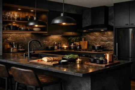 Dark Kitchen in Small House: Stunning Setup Ideas