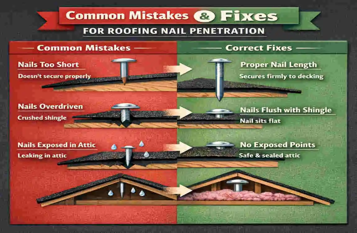 How Far Should House Roofing Nails Penetrate? Expert Guide