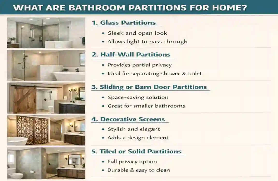 bathroom partitions for home