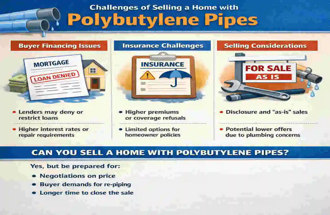 can you sell a house with polybutylene pipes