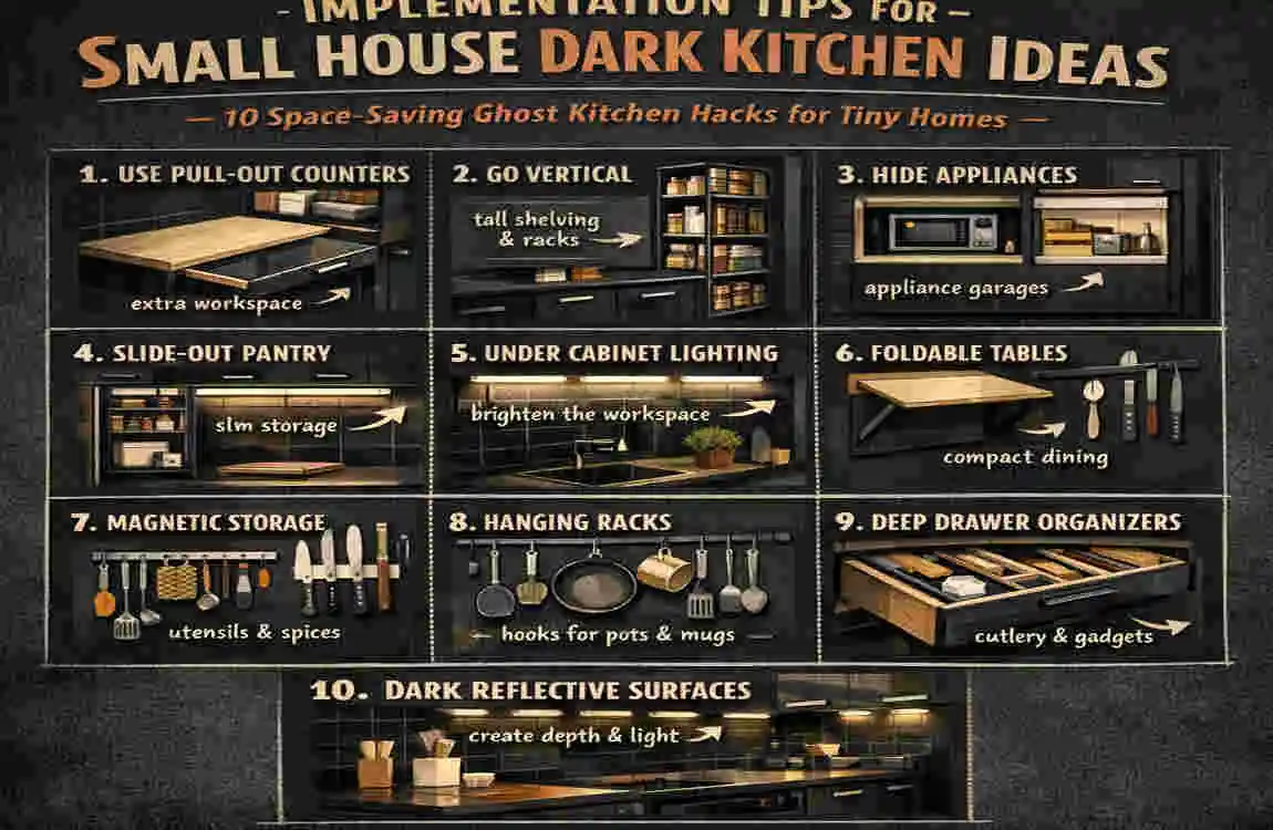 Small House Dark Kitchen