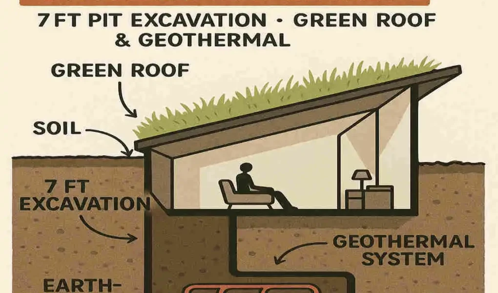 Edgeland House Construction Secrets: 7ft Pit Excavation, Green Roof & Geothermal Build