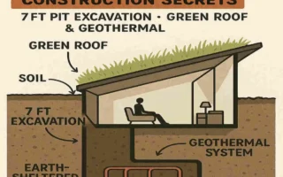 Edgeland House Construction Secrets: 7ft Pit Excavation, Green Roof & Geothermal Build