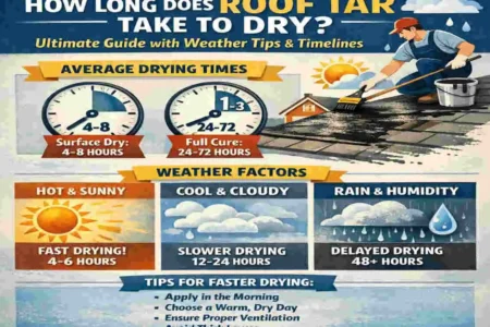 how long for roof tar to dry