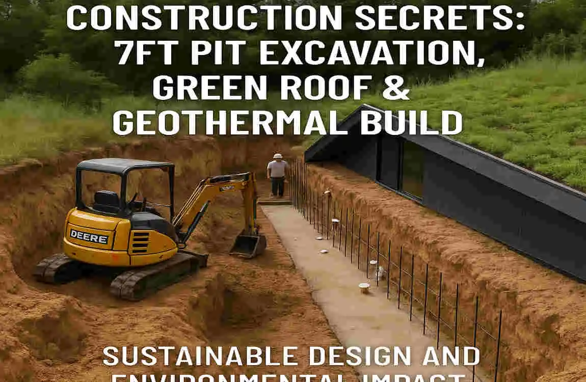 Edgeland House Construction Secrets: 7ft Pit Excavation, Green Roof & Geothermal Build