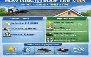 How Long for Roof Tar to Dry on Your House? Times & Tips