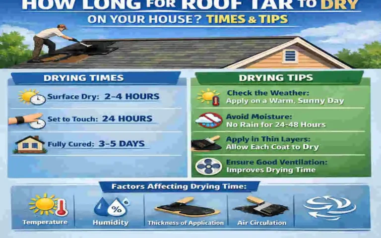 How Long for Roof Tar to Dry on Your House? Times & Tips