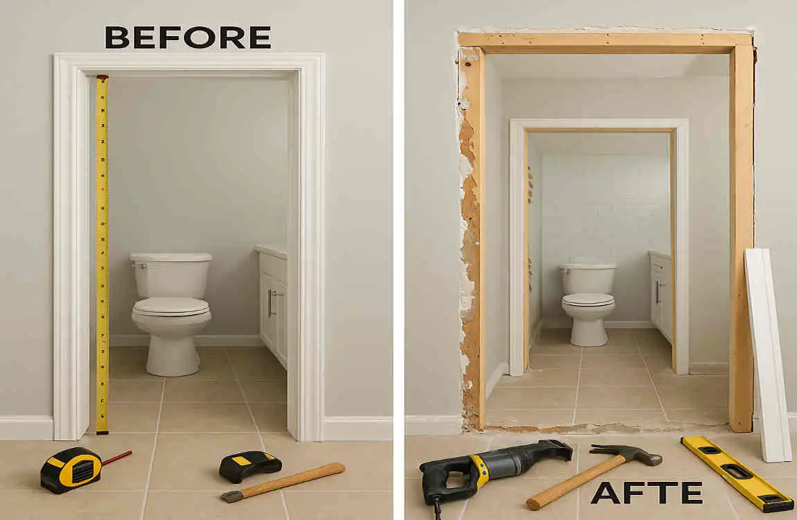 How to Widen a Bathroom Doorway to Improve Your House Space