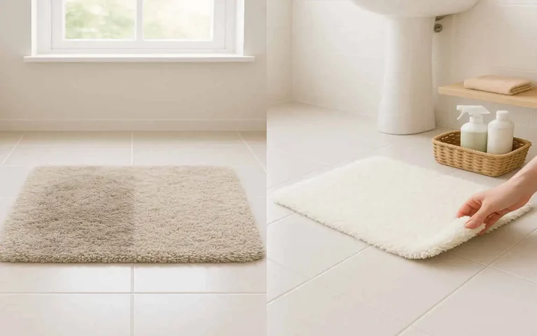 how to clean bathroom floor mats