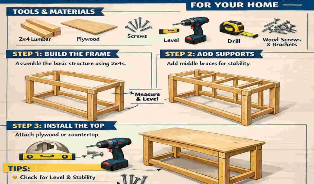 How to Build a Kitchen Counter Frame for Your Home
