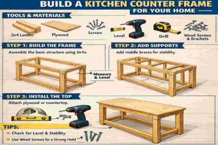 How to Build a Kitchen Counter Frame for Your Home