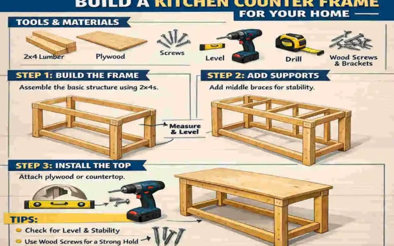 How to Build a Kitchen Counter Frame for Your Home