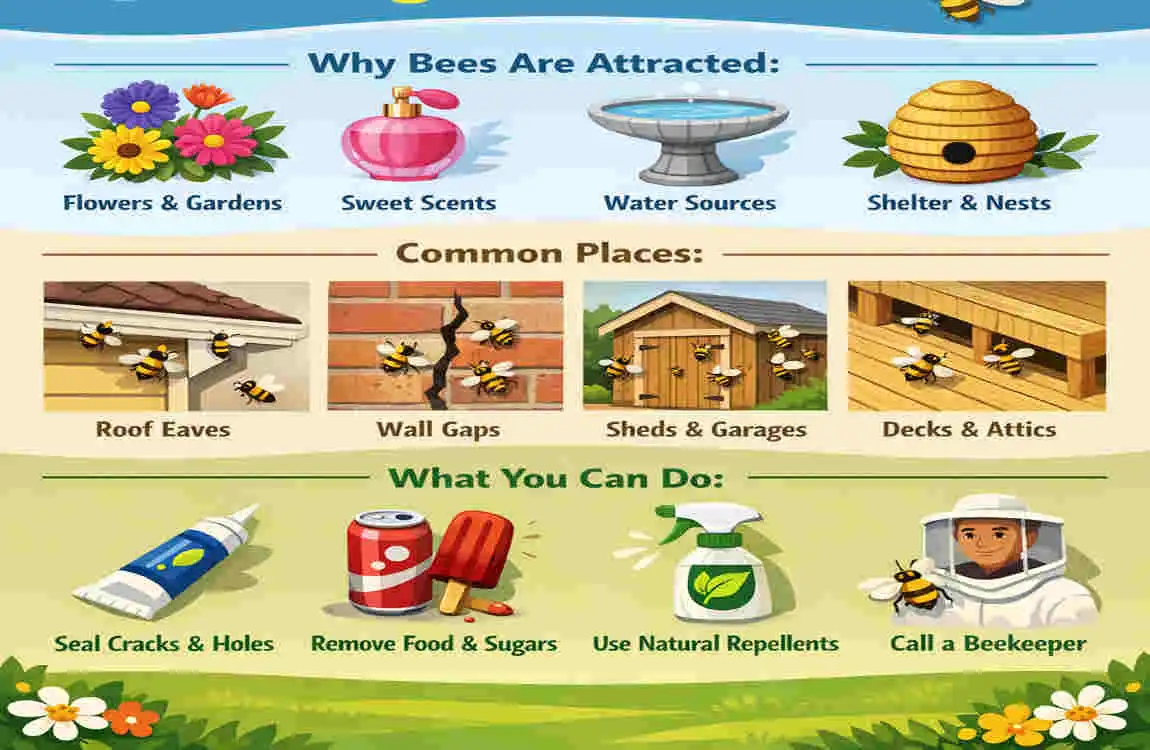 why do bees keep coming in my house