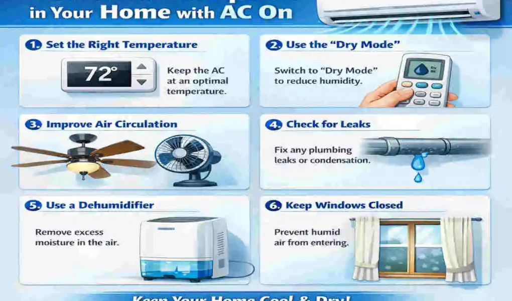 why does my house feel damp with ac on