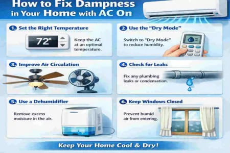 why does my house feel damp with ac on