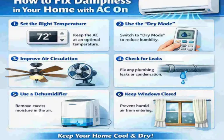 why does my house feel damp with ac on