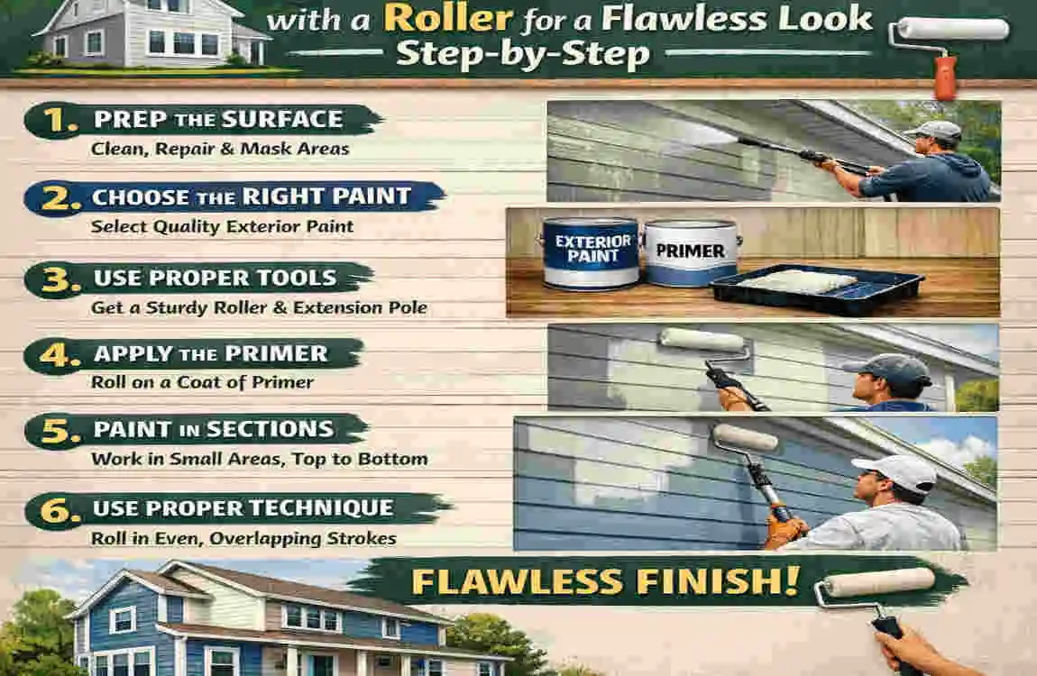 how to paint exterior house with roller