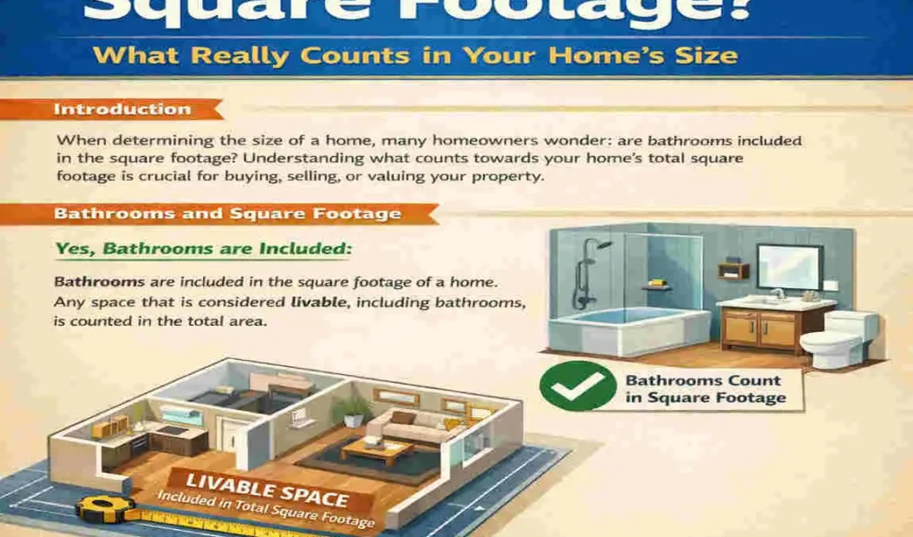are bathrooms included in square footage